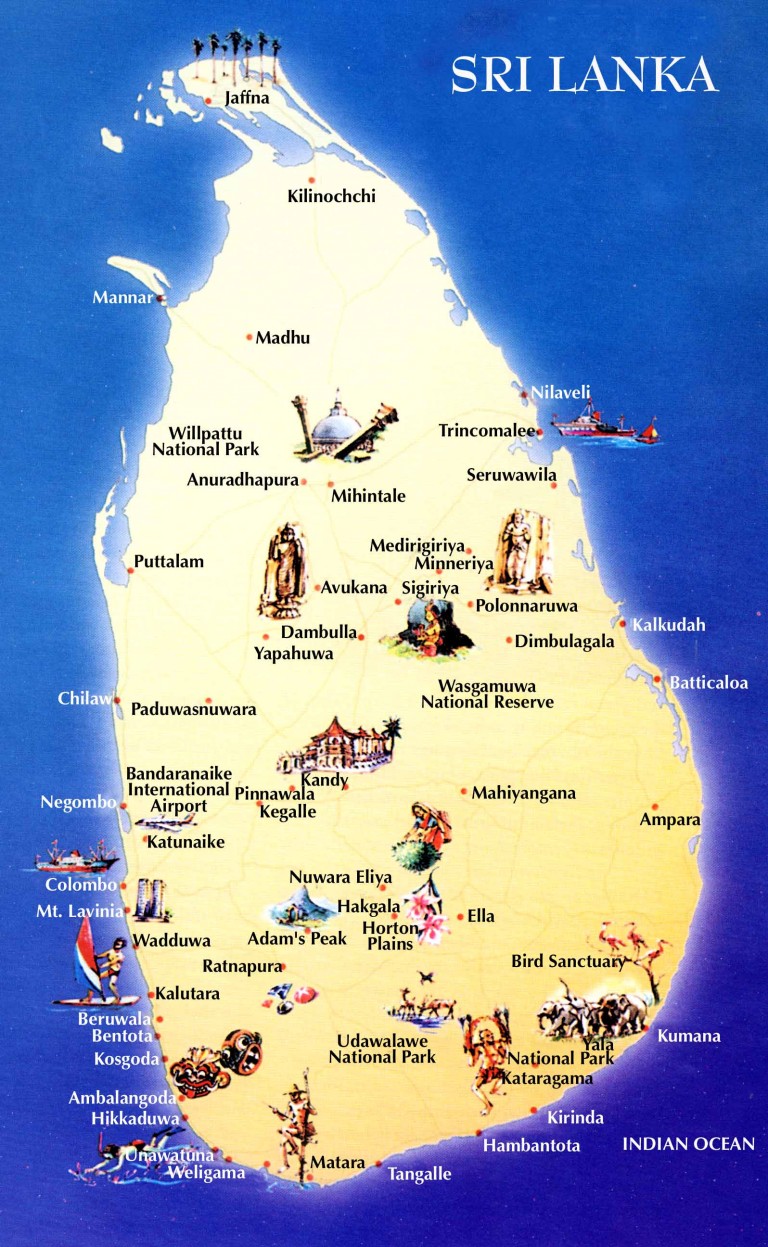 Sri-Lanka-toeristische-kaart | ReisFavoriet.nl