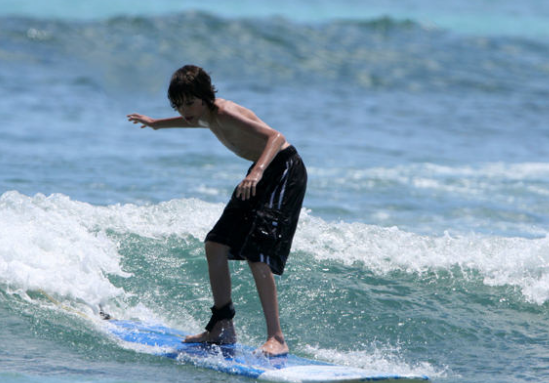 Waikiki beach surfing